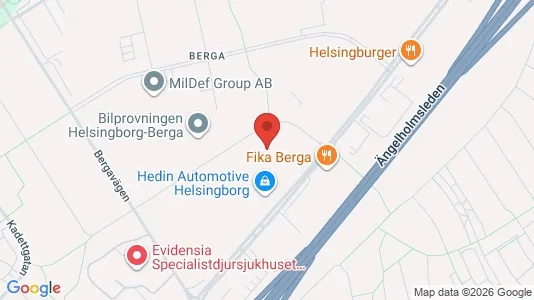 Kontorslokaler att hyra i Helsingborg - kort over placeringen