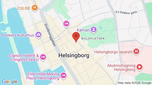 Kontorslokaler att hyra i Helsingborg - kort over placeringen