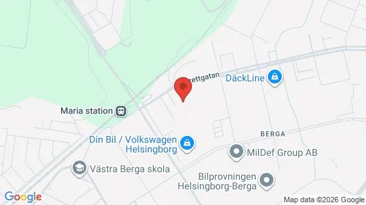 Kontorslokaler att hyra i Helsingborg - kort over placeringen