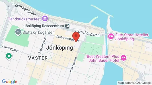 Kontorslokaler att hyra i Jönköping - kort over placeringen