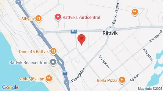 Kontorslokaler att hyra i Rättvik - kort over placeringen