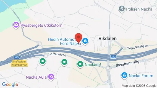 Kontorslokaler att hyra i Nacka - kort over placeringen