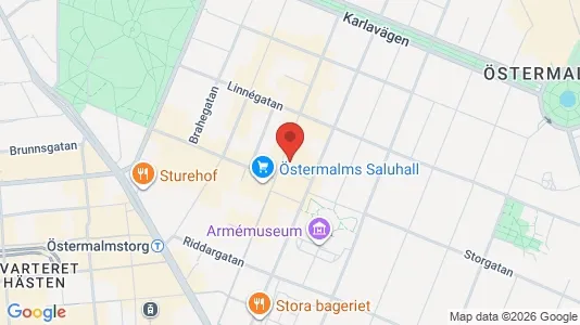 Kontorslokaler att hyra i Östermalm - kort over placeringen